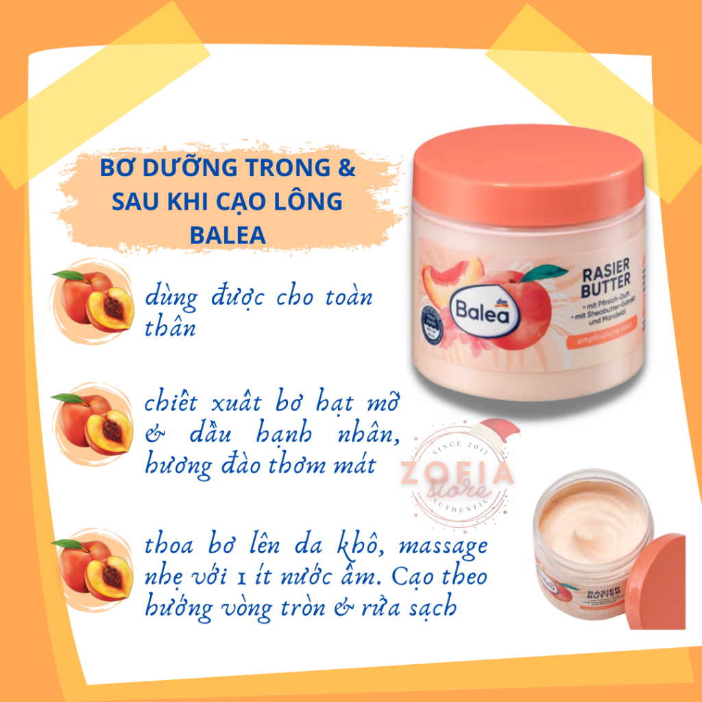 Bọt - Gel cạo lông Balea Đức toàn thân và bikini dành cho nữ