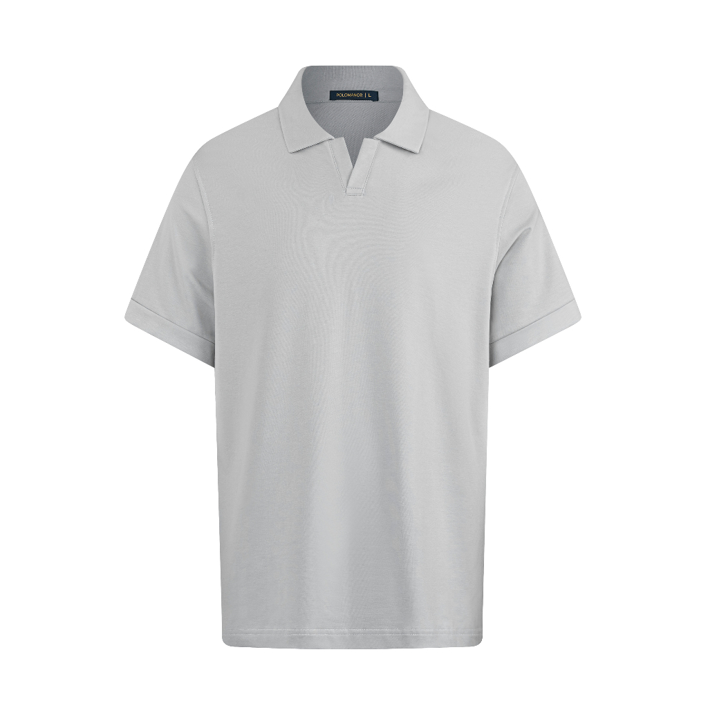 Áo Polo nam có cổ BASIC VNECK vải cá sấu cotton, nam tính, chỉn chu, sang trọng - POLOMANOR