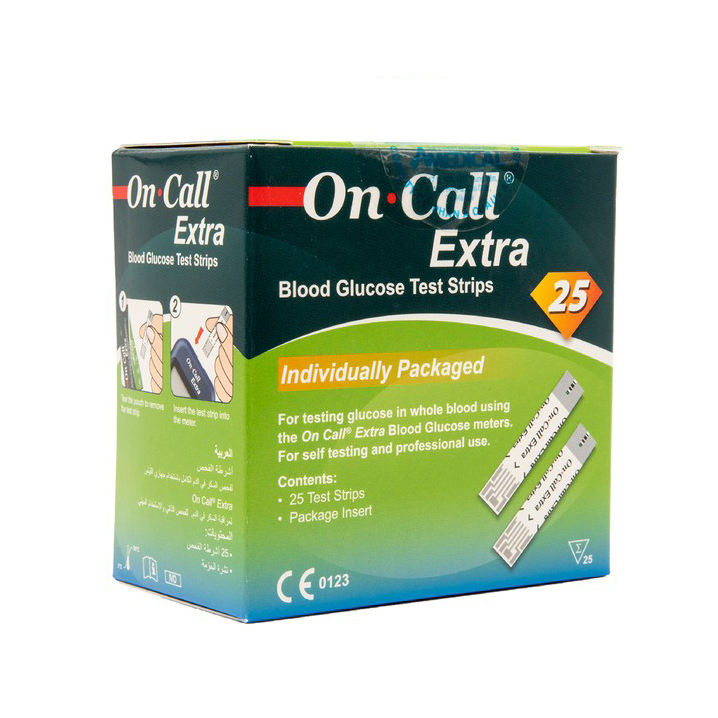 Máy Đo Đường Huyết On Call® Extra Kèm Hộp 25 Que Thử Đường Huyết On Call® Extra [Bảo Hành Trọn Đời]