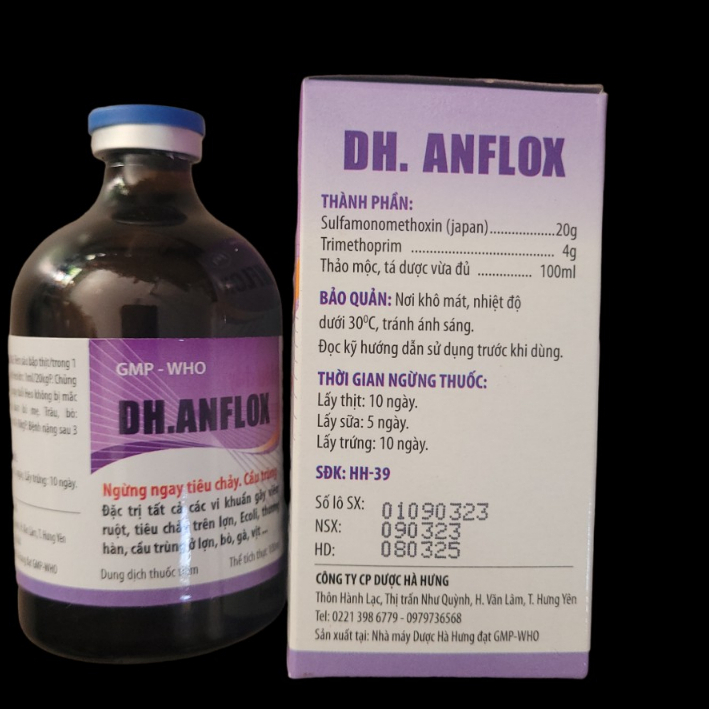 Cầu trùng, ký sinh trung ,máu đầu đen, anflox 20ml, gà chiến, thú cưng