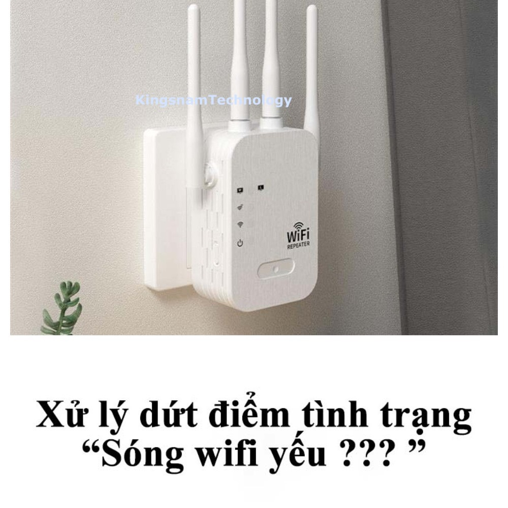 Bộ kích sóng wifi 4 râu tốc độ 300mbps phát xuyên tường kết nối xa sóng mạnh Chuẩn N 1200M 300M Bộ Kích Sóng Wifi | BigBuy360 - bigbuy360.vn