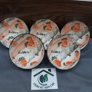 Bộ 5 hoặc 10 Chén tổ ong 11.5cm hoa văn trái cây thú dễ thương
