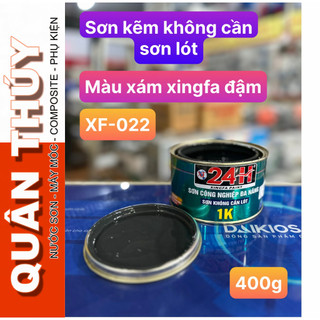Sơn kẽm, sơn sắt mạ kẽm xingfa 24h màu xám xingfa đậm xf-022 - nhanh khô, không ngả màu.