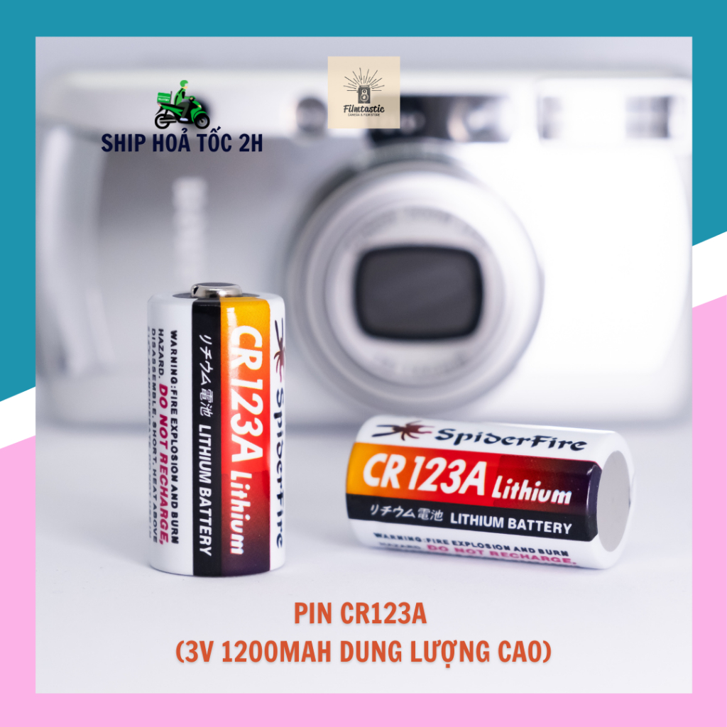Pin CR123A 3V dung lượng cao - Pin máy ảnh film, 1 viên