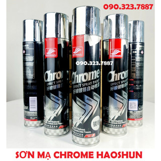 Sơn xịt mạ chrome haoshun h-1031 inox sáng bóng xe máy, ô tô 350ml