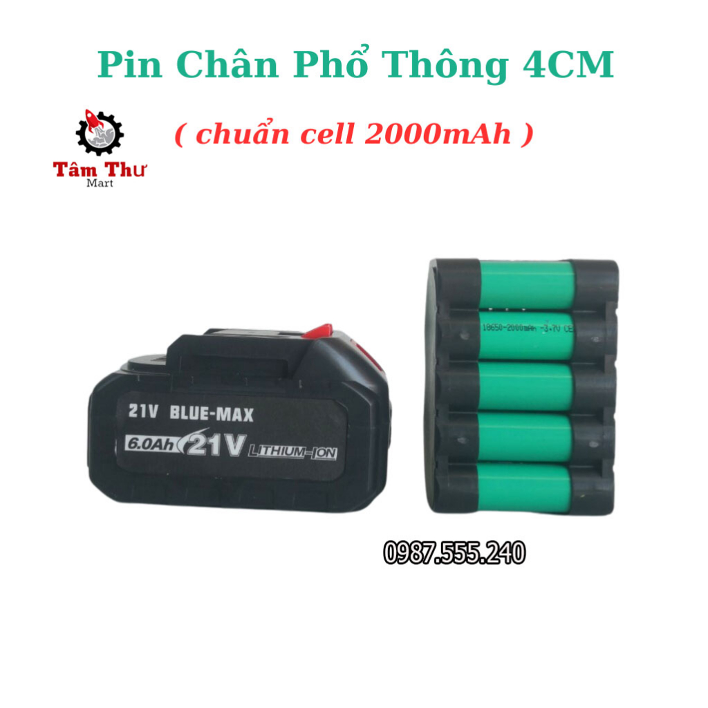 PIn 10-15 Cell  Blue Max Chân pin phổ thông dùng cho máy khoan, máy mài, máy bulong mạch 3 mosfet  chuẩn 4A-6A