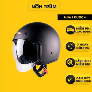 Mũ bảo hiểm xe máy 3/4 chính hãng roc r20k có kính âm