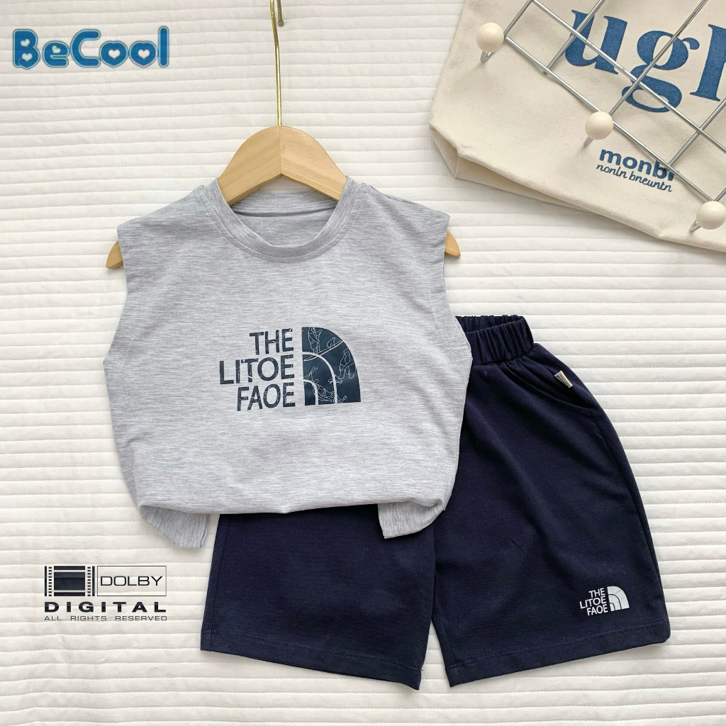 Bộ Cộc Tay Cho Bé Trai, Bé Gái  In Chữ THE LITOE MINKY BABY