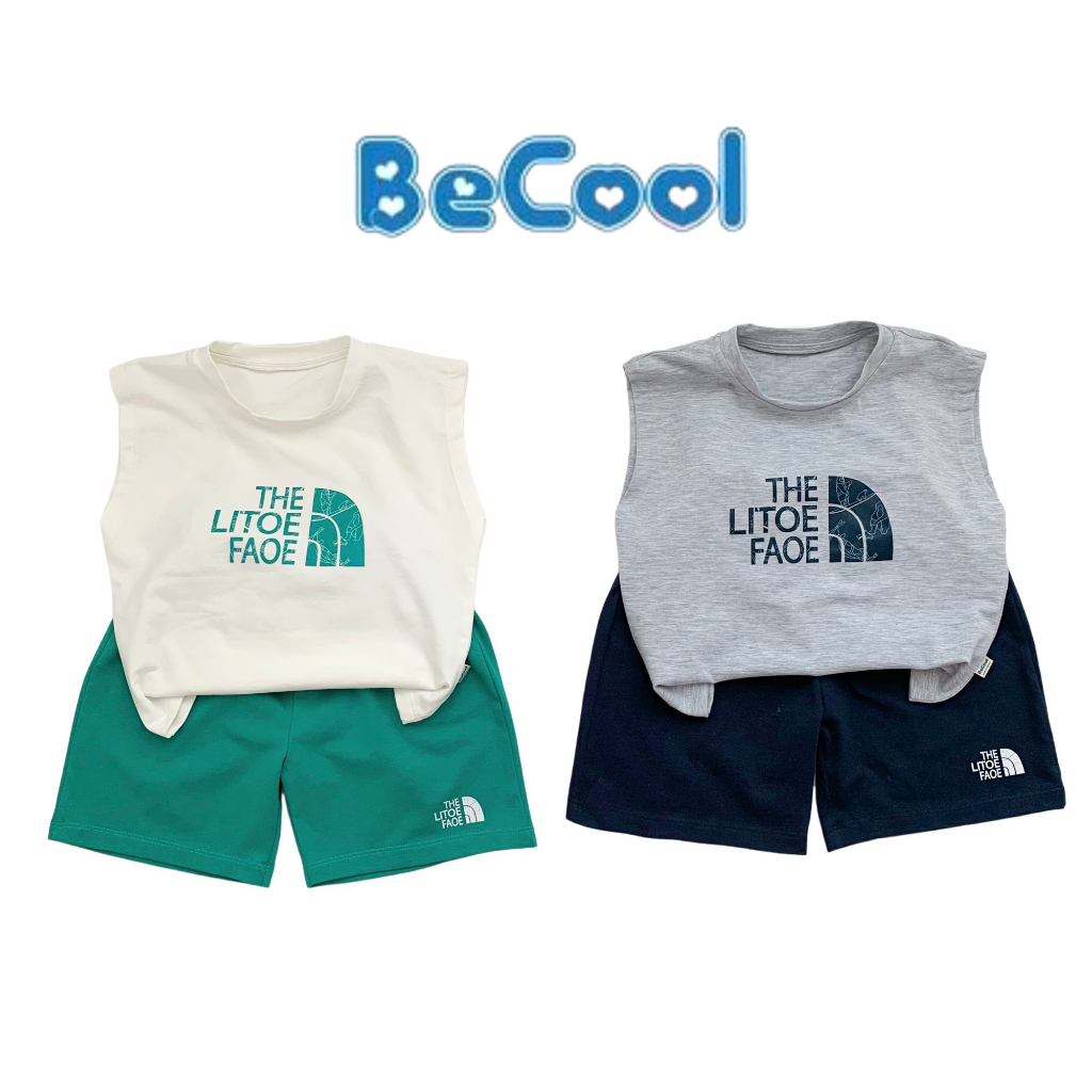 Bộ Cộc Tay Cho Bé Trai, Bé Gái  In Chữ THE LITOE MINKY BABY