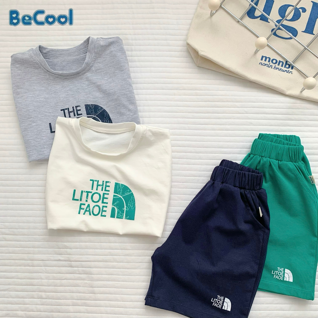 Bộ Cộc Tay Cho Bé Trai, Bé Gái  In Chữ THE LITOE MINKY BABY