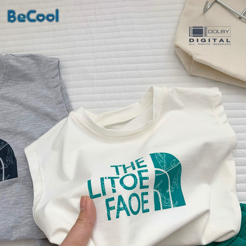 Bộ Cộc Tay Cho Bé Trai, Bé Gái  In Chữ THE LITOE MINKY BABY