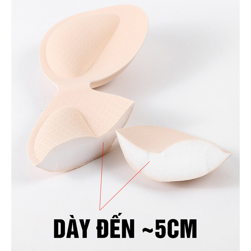 Miếng Mút Rời Siêu Dày 5cm Cao Su Tự Nhiên Không Viền Cho Áo Bra Gym RQN2373