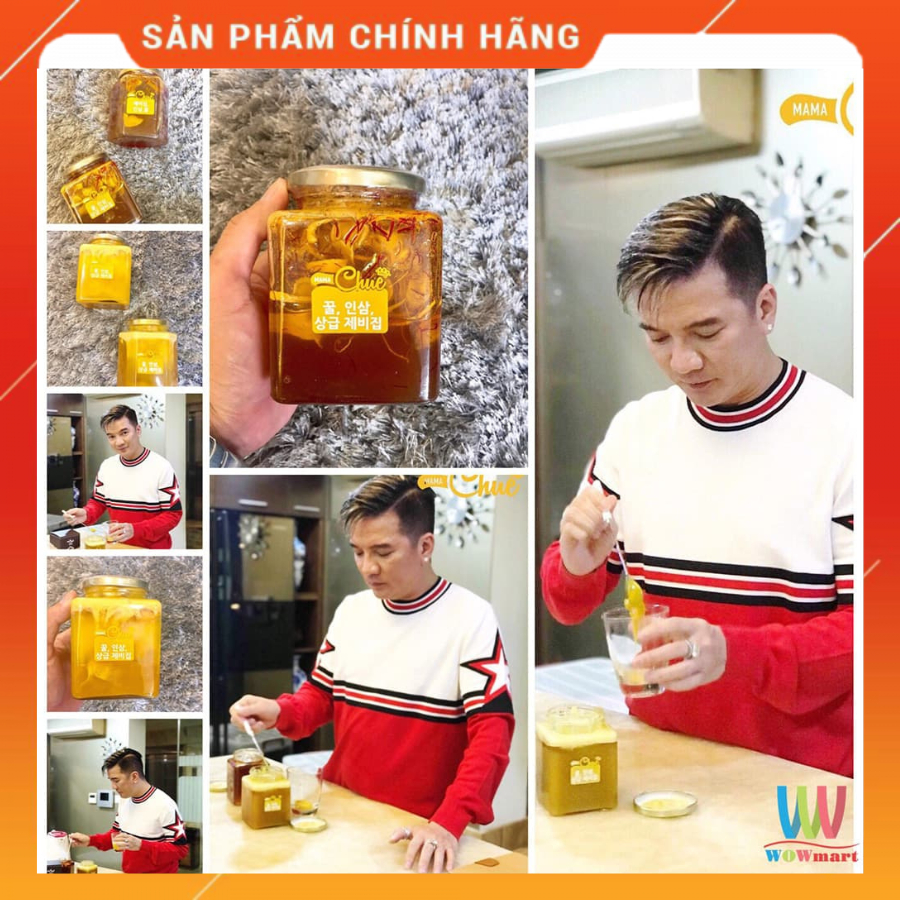 Sâm Nghệ Mật Ong Mamachue Hàn Quốc hũ to 500ml tặng hũ bé 200ml