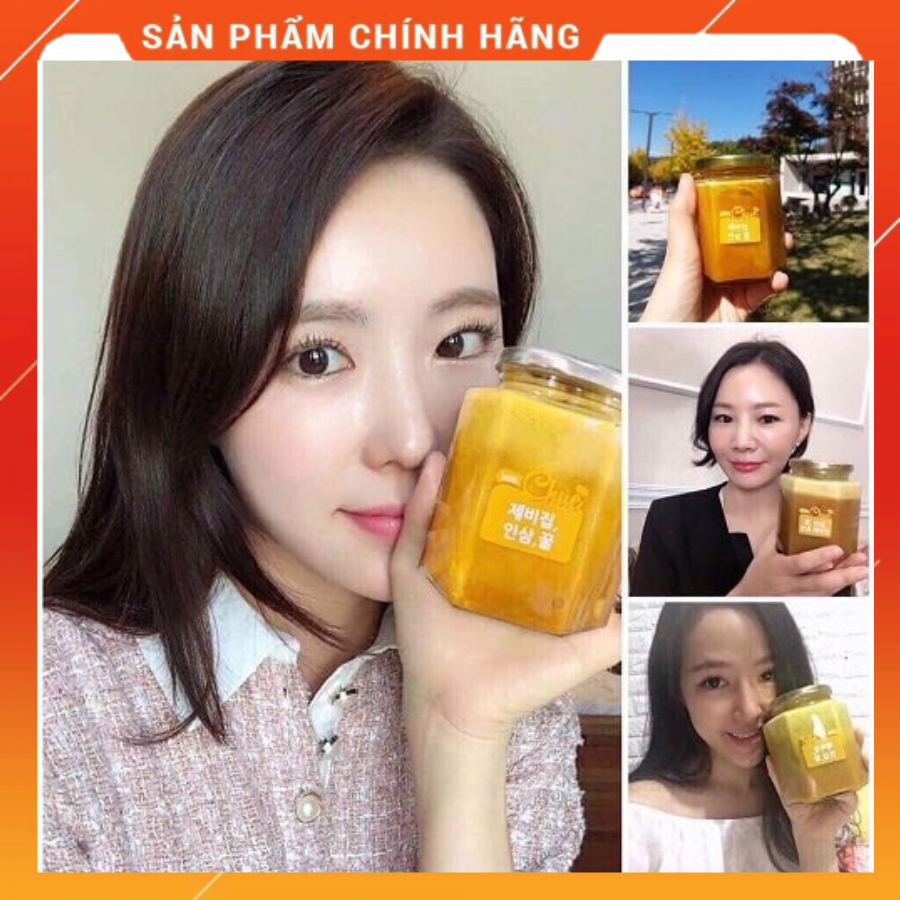 Sâm Nghệ Mật Ong Mamachue Hàn Quốc hũ to 500ml tặng hũ bé 200ml