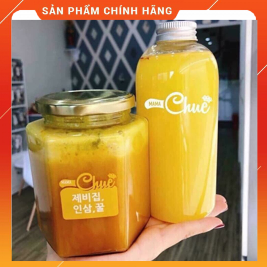 Sâm Nghệ Mật Ong Mamachue Hàn Quốc hũ to 500ml tặng hũ bé 200ml