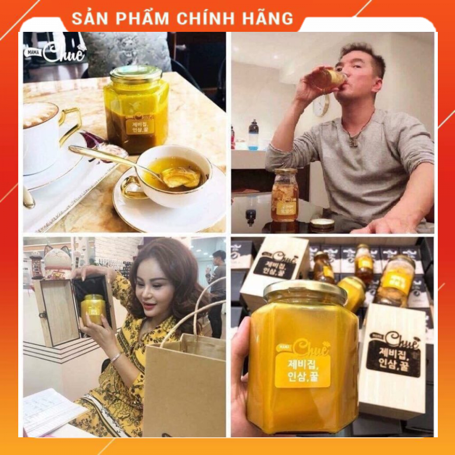 Sâm Nghệ Mật Ong Mamachue Hàn Quốc hũ to 500ml tặng hũ bé 200ml