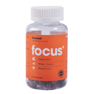 Viên uống tăng tập trung, tỉnh táo, tăng cường năng lượng Neowell Focus+ (30 viên)