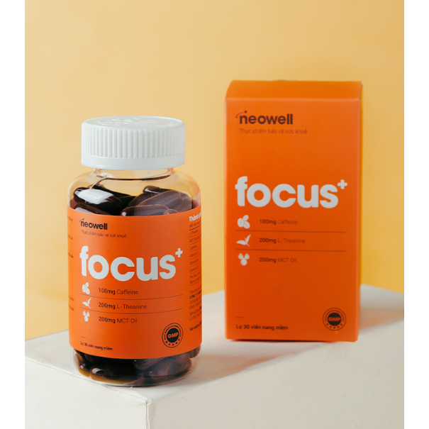 COMBO 2 hộp Viên uống tăng tập trung, tỉnh táo, tăng cường năng lượng NeoWell Focus+
