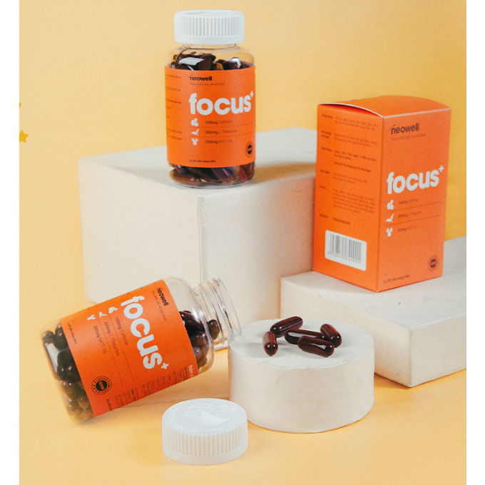COMBO 2 hộp Viên uống tăng tập trung, tỉnh táo, tăng cường năng lượng NeoWell Focus+