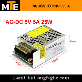Nguồn tổ ong, nguồn led 5V 5A S-25-5