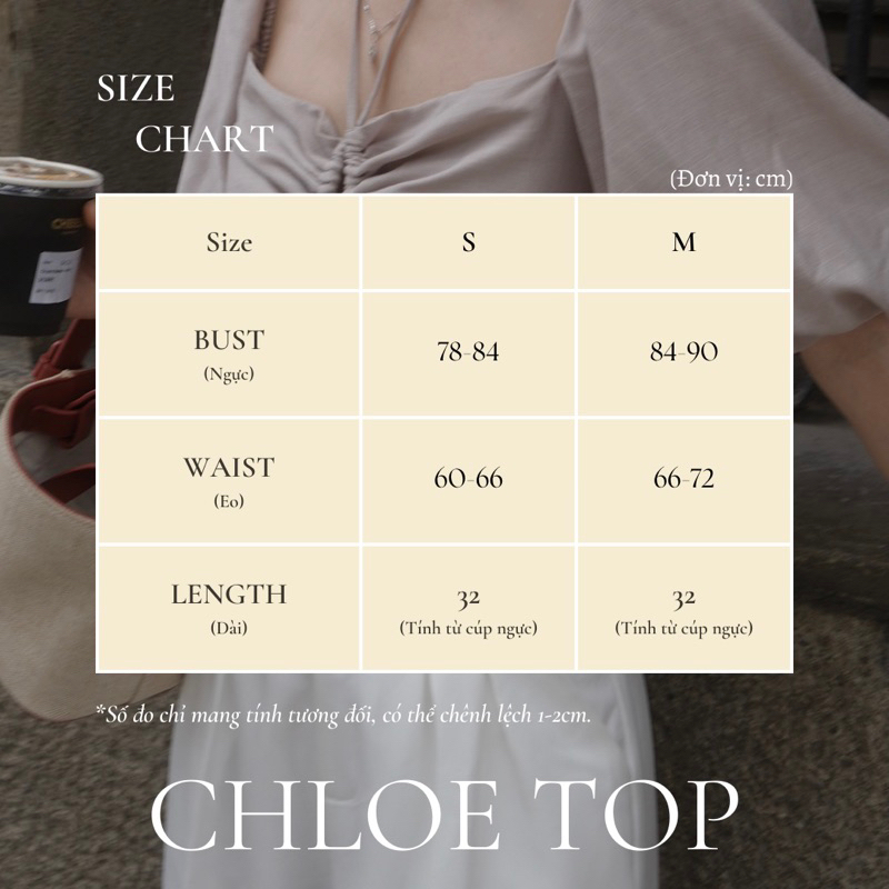 Áo tay bồng nhún ngực - CHLOE TOP