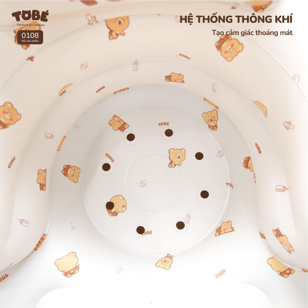 Ghế Hơi Tập Ngồi TOBÉ Đa Năng Dễ Thương Hàn Quốc An Toàn Hỗ Trợ Ăn Dặm Tắm Dễ Vệ Sinh Chống Trượt Đỡ Cột Sống