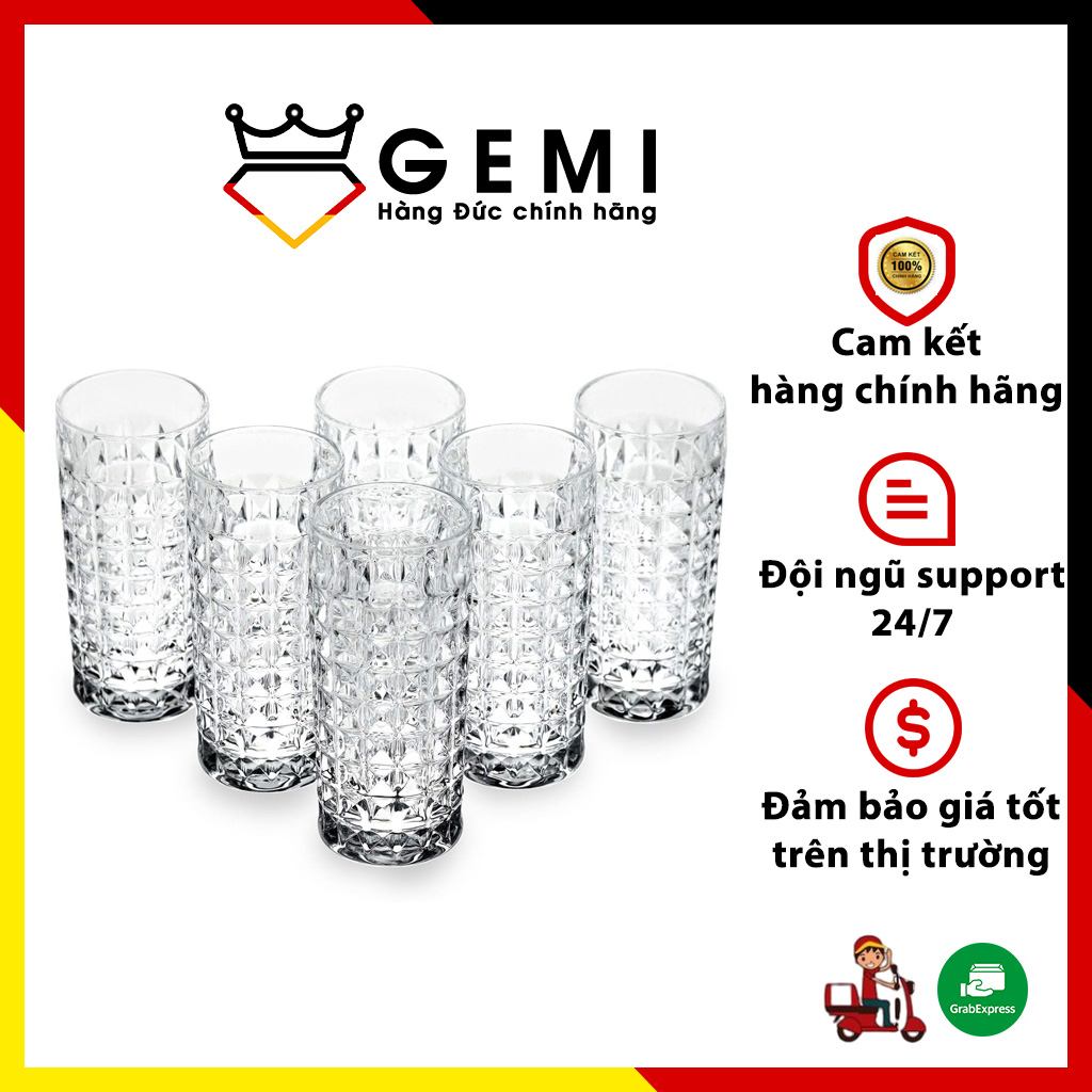 Bộ 6 cốc pha lê Bohemia Diamond 260ml