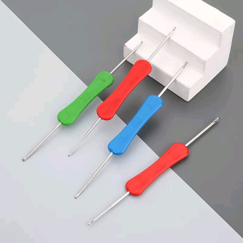 💮 1 Cây Kim Móc Len 2 Đầu Cán Nhựa 💮