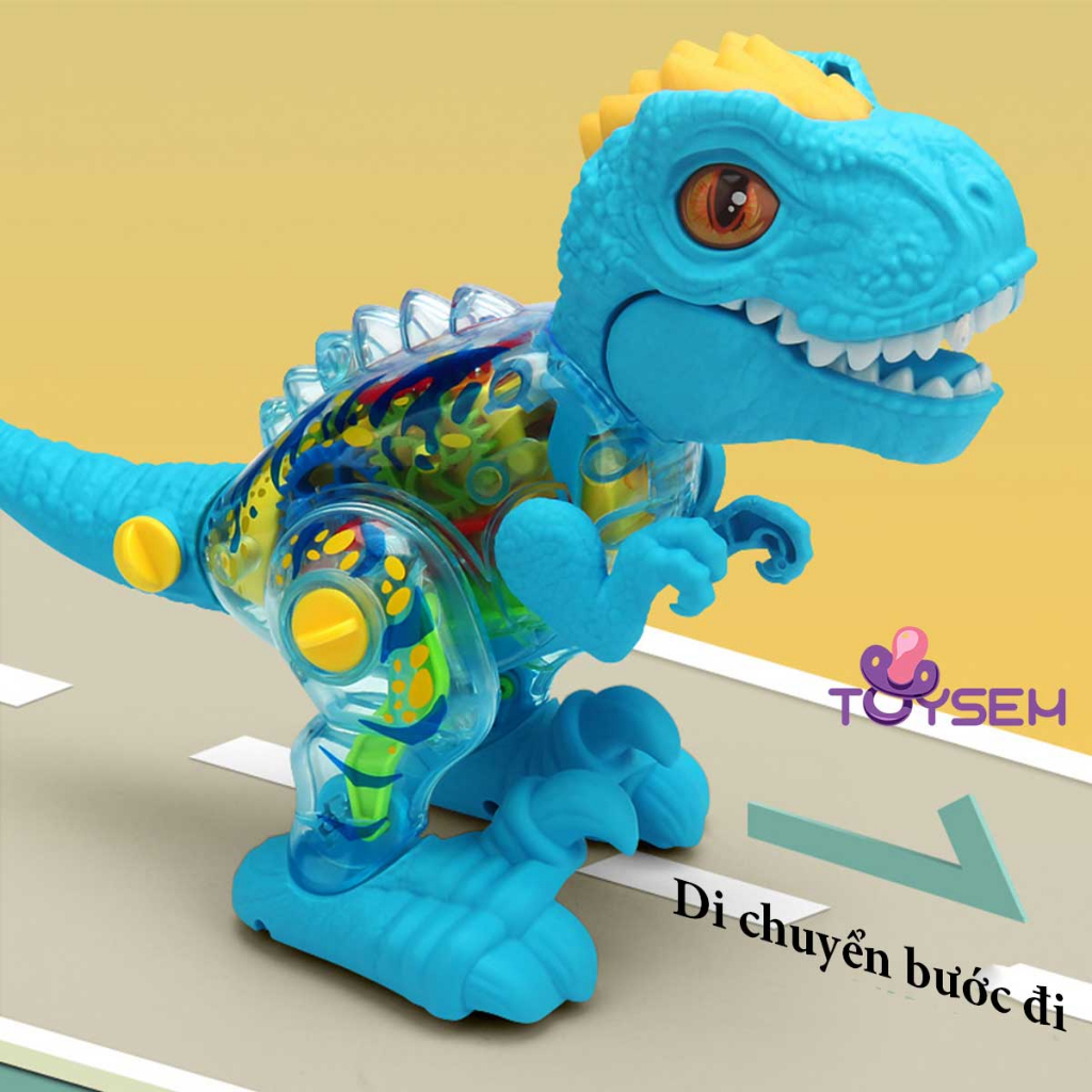Đồ chơi khủng long lắp ráp, bước đi có đèn và nhạc vui tai cho bé - Quà tặng sinh nhật cho bé