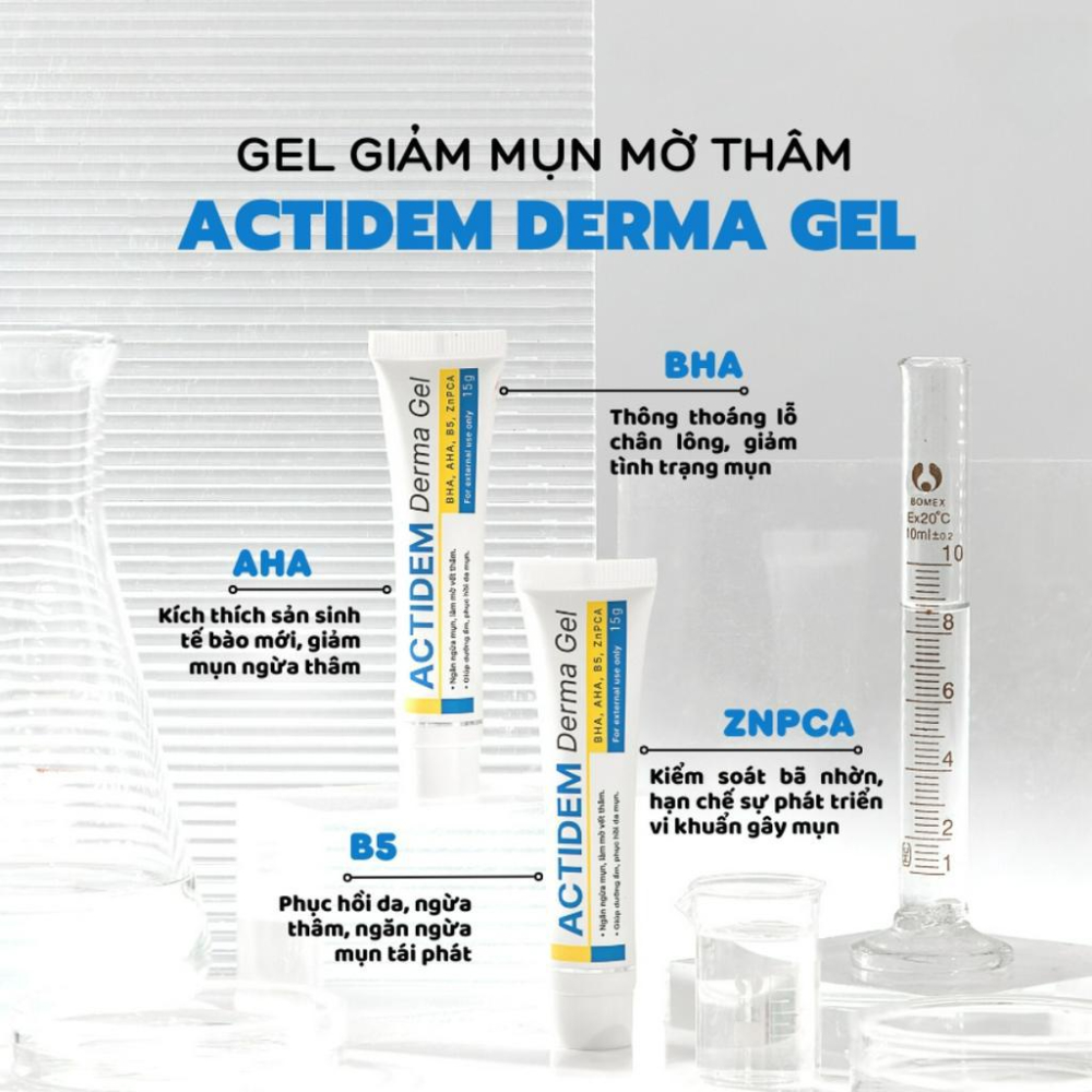 Gel Giảm Mụn Actidem Derma Gel Làm Mờ Thâm Và Ngăn Ngừa Mụn Tái Phát