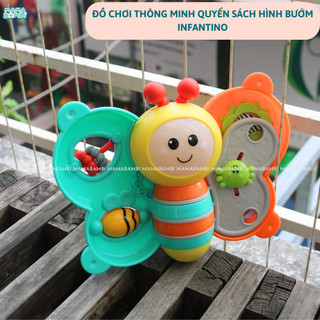 Đồ Chơi Thông Minh Hình Con Bướm Cho Bé Từ 6 tháng INFANTINO light sound butterfly book đồ chơi giáo dục Montessori