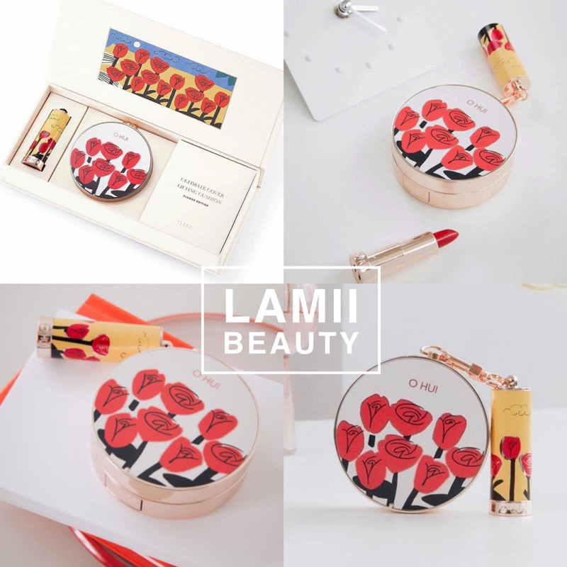 SET PHẤN NƯỚC OHUI ULTIMATE COVER CUSHION Special edition kèm lõi và son bản mới 2023- LAMII BEAUTY