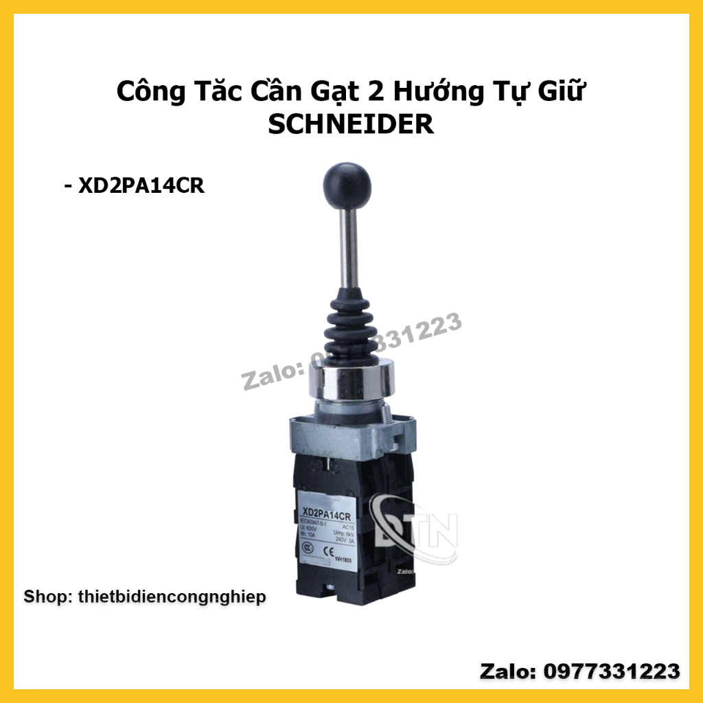 Công Tắc Cần Gạt 2 Hướng tự giữ SCHNEIDER XD2PA14CR
