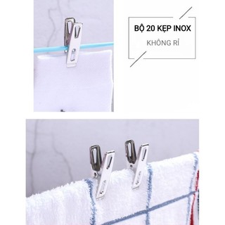 Kẹp quần áo inox ( vỉ 20 chiếc)