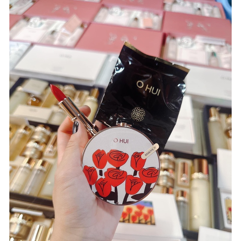 SET PHẤN NƯỚC OHUI ULTIMATE COVER CUSHION Special edition kèm lõi và son bản mới 2023- LAMII BEAUTY