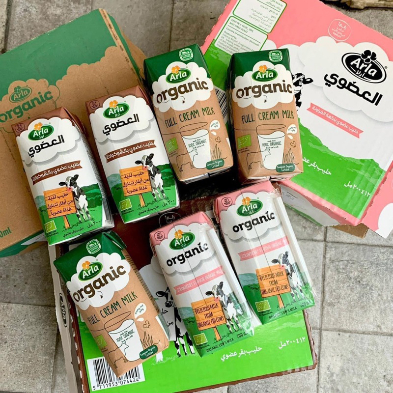 12h Sữa Arla organic nguyên kem/dâu/chooclate 200ml - Đan Mạch