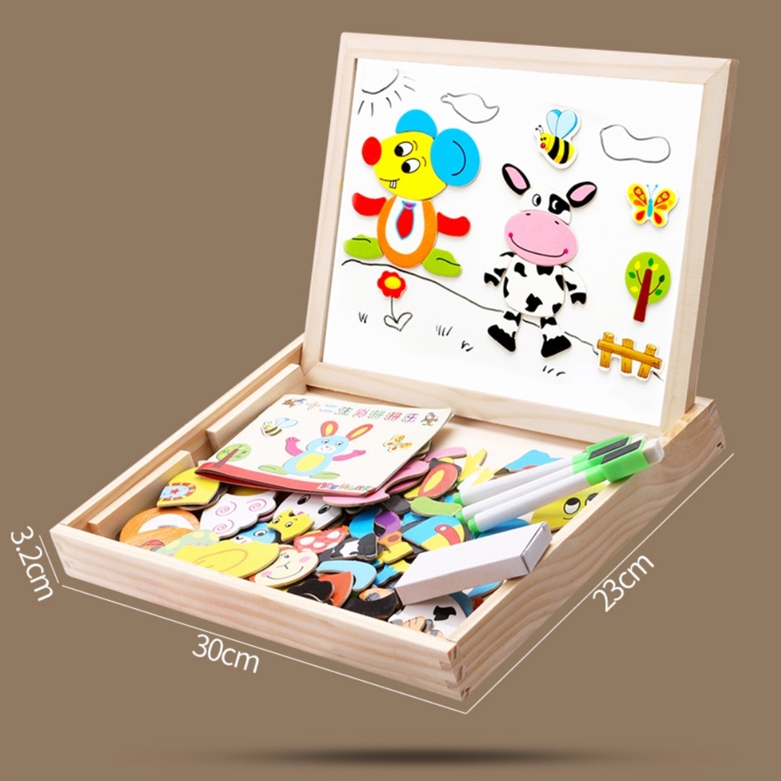 Bảng Ghép Hình Nam Châm Đa Năng Cho Bé