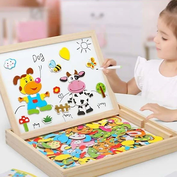 Bảng Ghép Hình Nam Châm Đa Năng Cho Bé