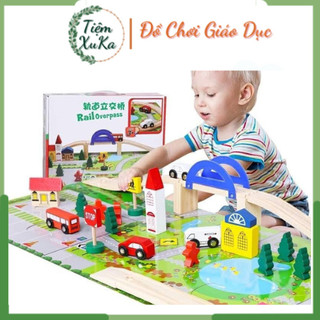 Bộ đồ chơi mô hình giao thông thành phố đường ray
