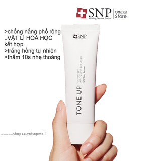 Kem Chống Nắng Phổ Rộng SNP Hàn Quốc Air Tone Up Kết Hợp Vật Lí Hoá Học Cooling Sun Mát Da Làm Dịu Vitaronic Ngăn Nám