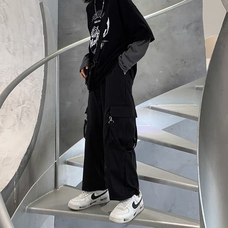Quần Kaki túi hộp nam ulzzang, Quần kaki túi hộp Cargo pant ống suông rộng nam nữ 3in1 - dt_shop