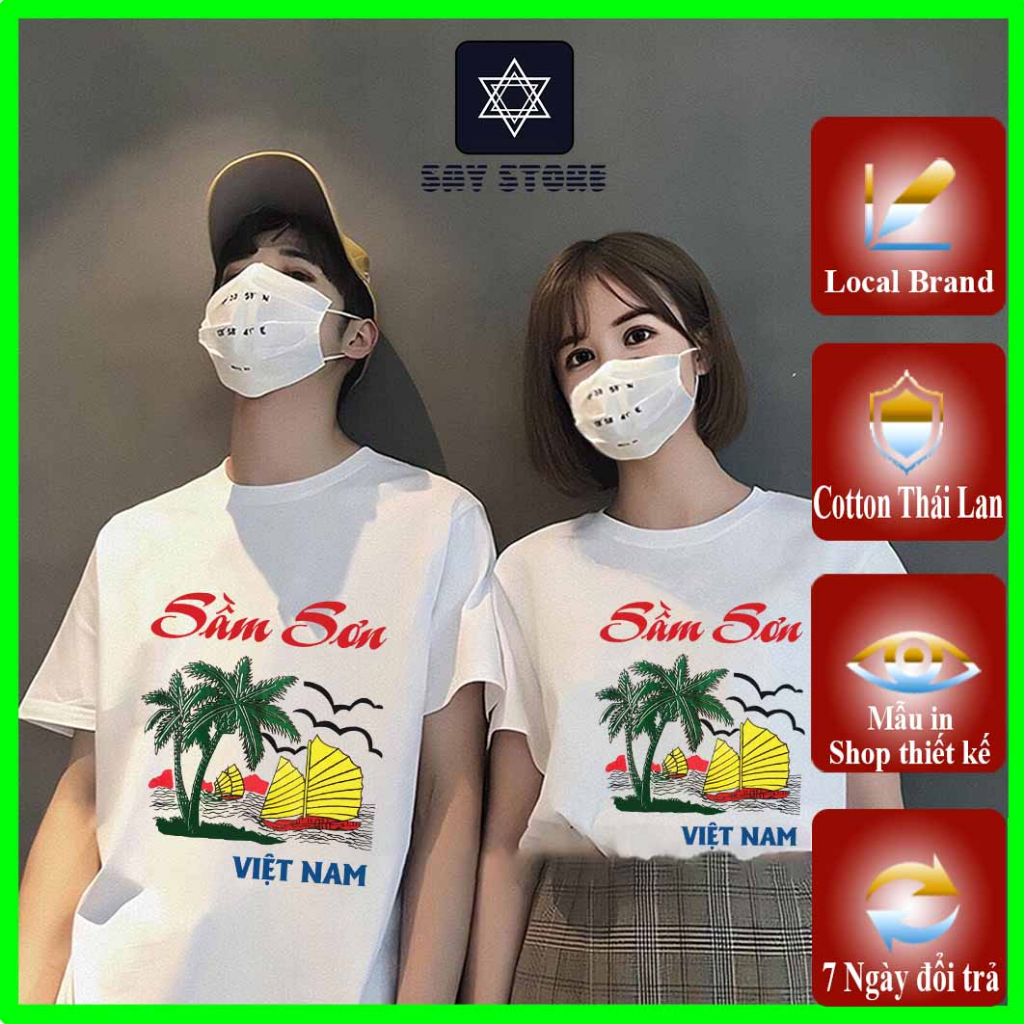 Áo thun du lịch Sầm Sơn mẫu shop thiết kế