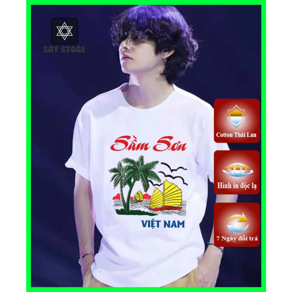 Áo thun du lịch Sầm Sơn mẫu shop thiết kế