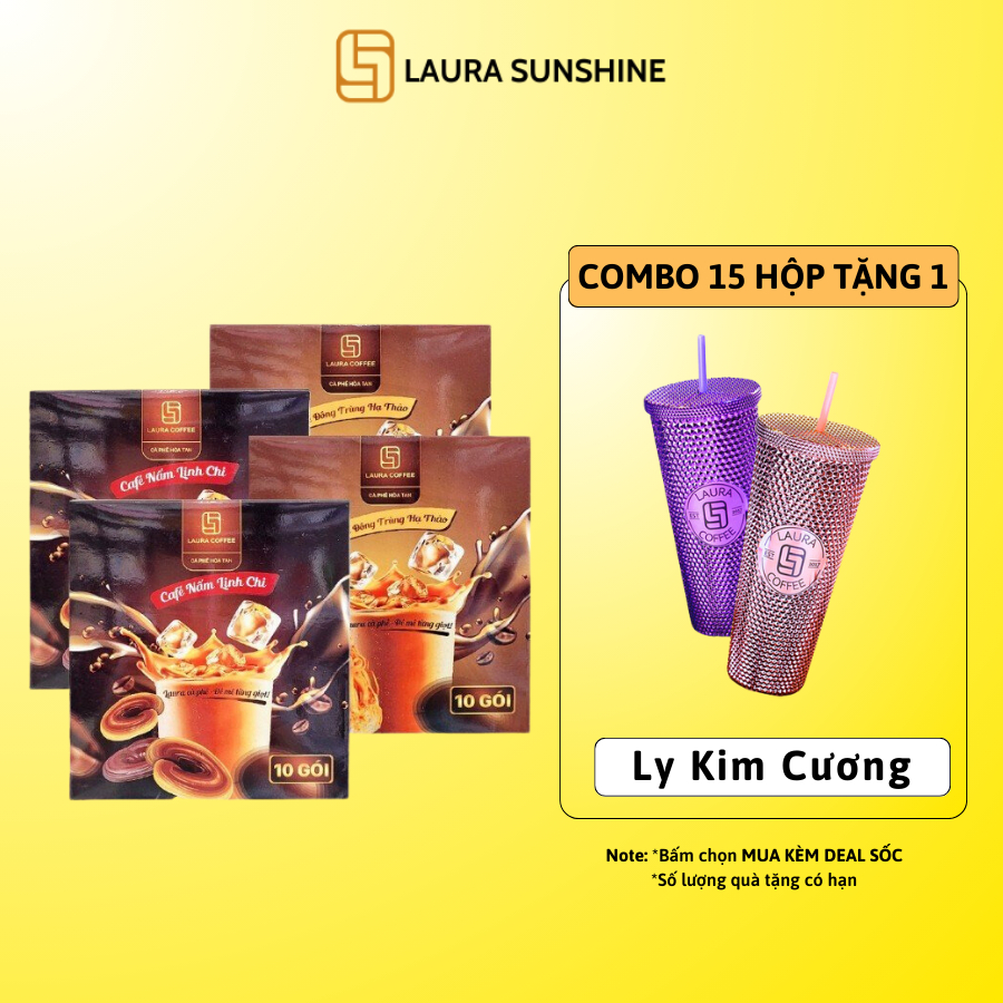 |Tặng Ly Kim Cương| Combo 15 Hộp Cà Phê Laura Coffee Nhật Kim Anh