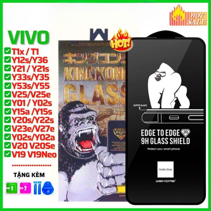 Cường lực KingKong Vivo V27e V25e V25 Y36 Y35 Y55 Y01 Y02a Y02s Y02 Y12s Y16 Y21 Y21s Y22s Y15a Y15s Y20s Y33s V23e Y02T