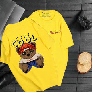 Áo thun thái Gấu Stay Coôl chất vải cotton 100% thoáng mát dày mịn