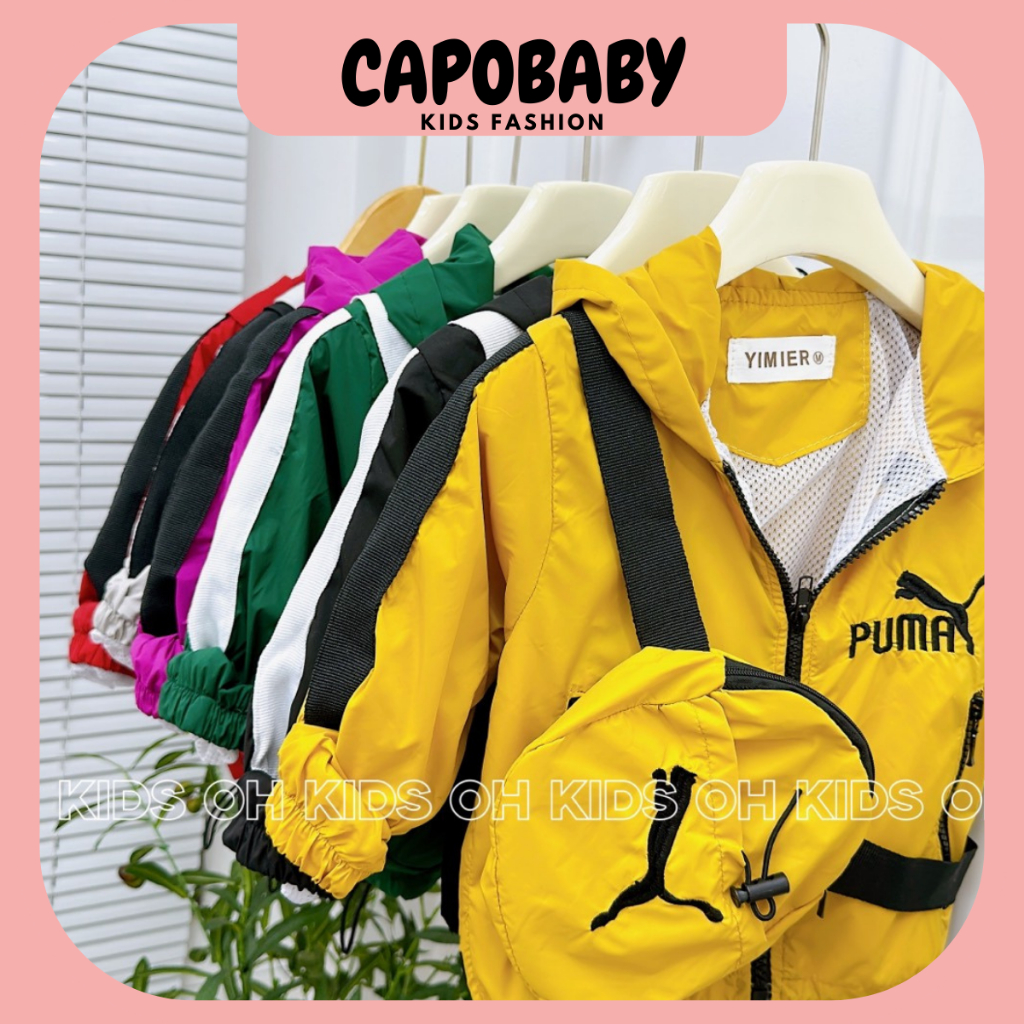 Áo khoác gió lưới hình vịt cho bé trai, bé gái 7-18kg