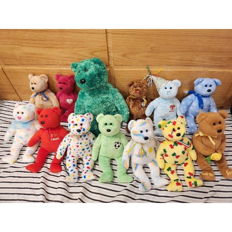 set gấu Ty 18 con như hình mới 95_99% size 15_40cm