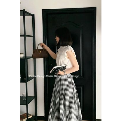 Áo cánh tiên Cerise vải thêu ở tay có phối ren trước ngực, chất liệu thô Hàn thoáng mát full size tiểu thư