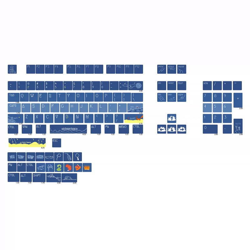 Keycap Lepetit Prince XDA Profile PBT dyesub dùng trên nhiều layout bàn phím cơ - Polabe Store